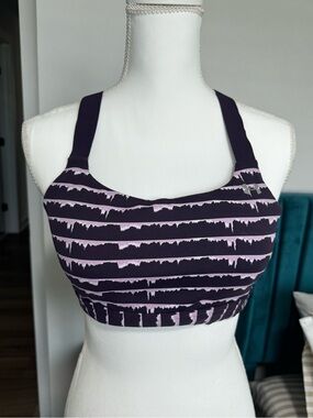 Under Armour Purple Striped Sports Bra
